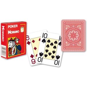 Modiano 4199 100% plastové karty 4 rohy - Červené