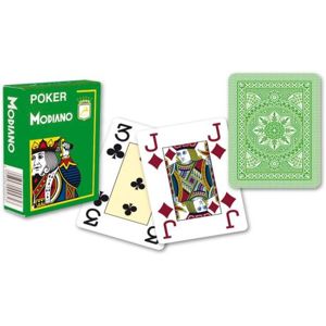Modiano 31300 100% plastové karty 4 rohy - Světle zelené