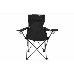 Divero 35121 Skládací kempingová židle s polštářkem - černá
