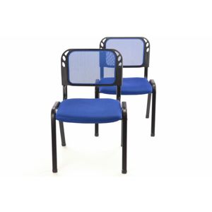 Garthen 38256 Sada stohovatelné kongresové židle 2 kusy - modrá