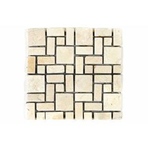 Divero Garth 1130 Mramorová mozaika krémová obklady 11 ks - 1m² - 30x30 cm