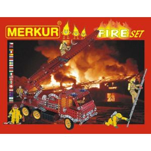 MERKUR FIRE Set Stavebnice 20 modelů 708ks 2 vrstvy v krabici 36x27x5,5cm