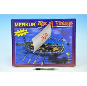 MERKUR Age of Vikings Stavebnice modelů 13v krabici 36x27x5,5cm
