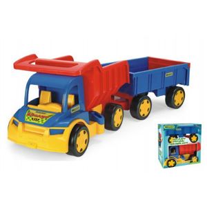 Gigant truck Wader Auto + dětská vlečka plast v krabici