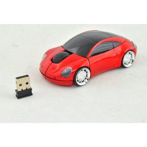 PC myš auto bezdrátová - červená