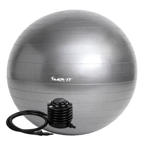 MOVIT 54096 Gymnastický míč s pumpou - 85 cm - stříbrný