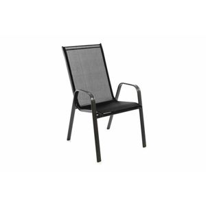Divero 55672 stohovatelná zahradní židle - černá
