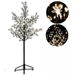 Nexos 1126 Dekorativní LED osvětlení - strom s květy 150 cm, teple bílé