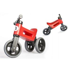 Teddies Funny Wheels Sport 2v1 červené s gumovými koly