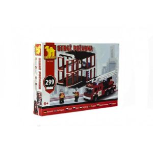 Dromader 21Stavebnice hasiči 299ks v krabici 35x25,5x5,5cm
