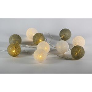 Nexos 57399 LED světelná dekorace - tkaná koule - 10 LED teple bílé