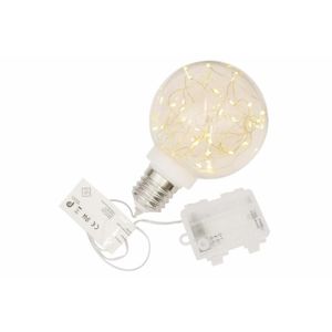 Nexos 57383 Vánoční dekorace - žárovka - 30 LED teple bílá