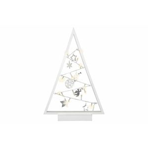 Světelná dekorace bílá - Vánoce - 15 LED teple bílá