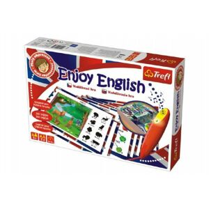 Malý objevitel Enjoy English + kouzelné pero naučná společenská hra v krabici 33x22x6cm