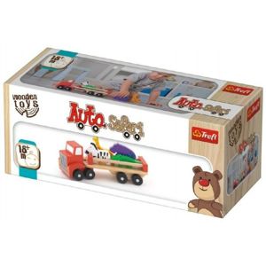 Auto nákladní safari dřevěné 26,5cm Wooden Toys v krabici 27,5x11,5x9,5cm 18m+
