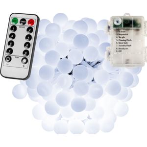 VOLTRONIC® Párty LED osvětlení 20 m - studená bílá 200 diod + ovladač