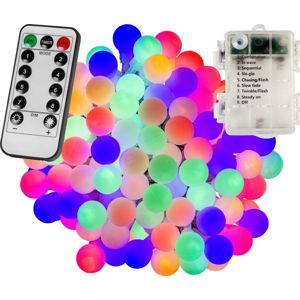 VOLTRONIC® Párty LED osvětlení 20m - barevné 200 diod - BATERIE ovladač
