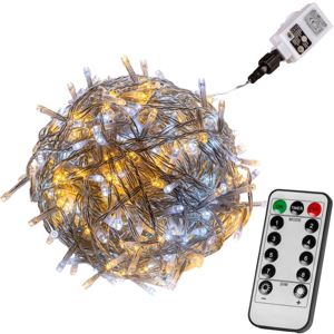 VOLTRONIC® 67609 Vánoční řetěz - 600 LED, teple/stud.bílý + ovladač