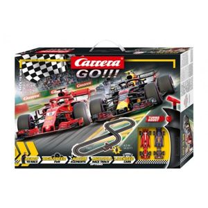 Autodráha Carrera GO!!! 62483 Race to Win 4,3m + 2 formule v krabici 58x40x8cm