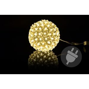 Nexos 5973 Vánoční dekorace - LED světelná koule - teple bílá