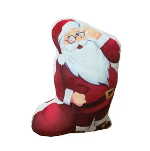 Polštářek 3D Santa Claus mikroplyšový vzhled