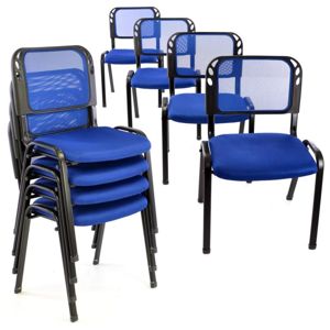 Garthen Sada stohovatelných židlí - 8 ks, modrá