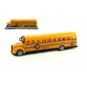 Teddies Autobus školní plast 30 cm na setrvačník