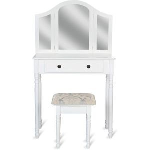 Jago 74178 Toaletní stolek s vysokou stoličkou, bílý