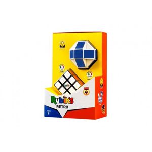 Rubikova kostka sada 2ks retro plast kostka 3x3x3, had v krabičce 14x22x8cm
