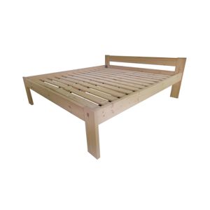 Dřevěná postel včetně roštů -180 x 200 cm, přírodní lak
