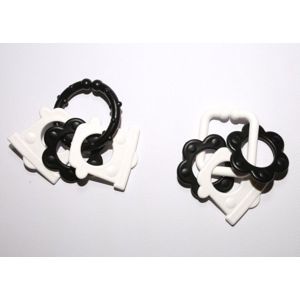 Řetěz/zábrana tvary černobílé plast 6 cm, 12,5 x 16 cm 0m+
