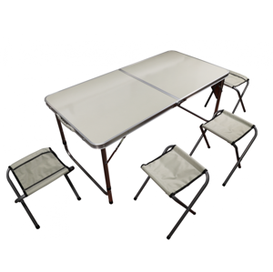 Rojaplast Kempingový set, stůl a 4 židle, 120 x 60 cm