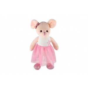 Myš/Myška baletka plyš 44cm růžová v sáčku 0+