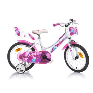 Dino Bikes Dětské kolo 16, HiTech ocel, růžové/bílé