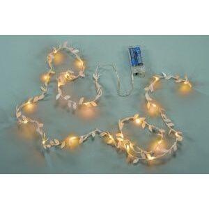 Nexos Vánoční LED osvětlení - látkové lístky - 20 LED, teple bílé