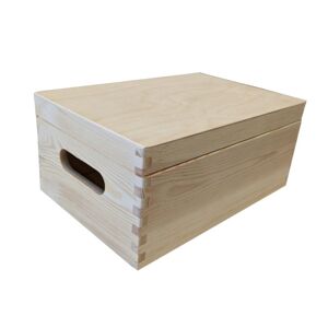 91433 Dřevěný univerzální box s víkem, 30 x 20 x 13 cm