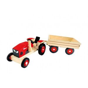 Traktor Zetor s vlekem, dřevo, 36 cm
